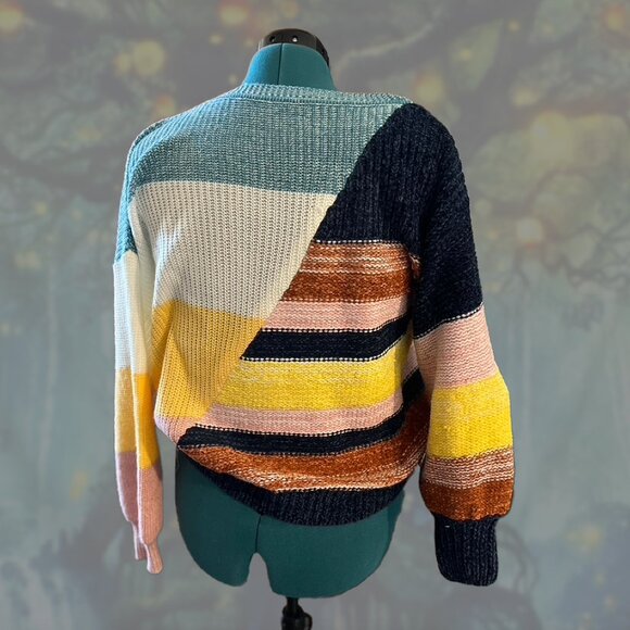 Colorful Striped Women's Sweater - Picture 2 of 2
